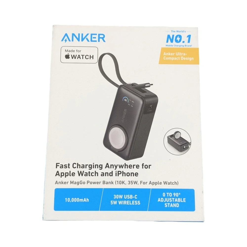Qq8N Anker MagGo Power Bank 10K Mag 35W, For Apple iPhone apple Watch Black New